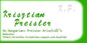 krisztian preisler business card